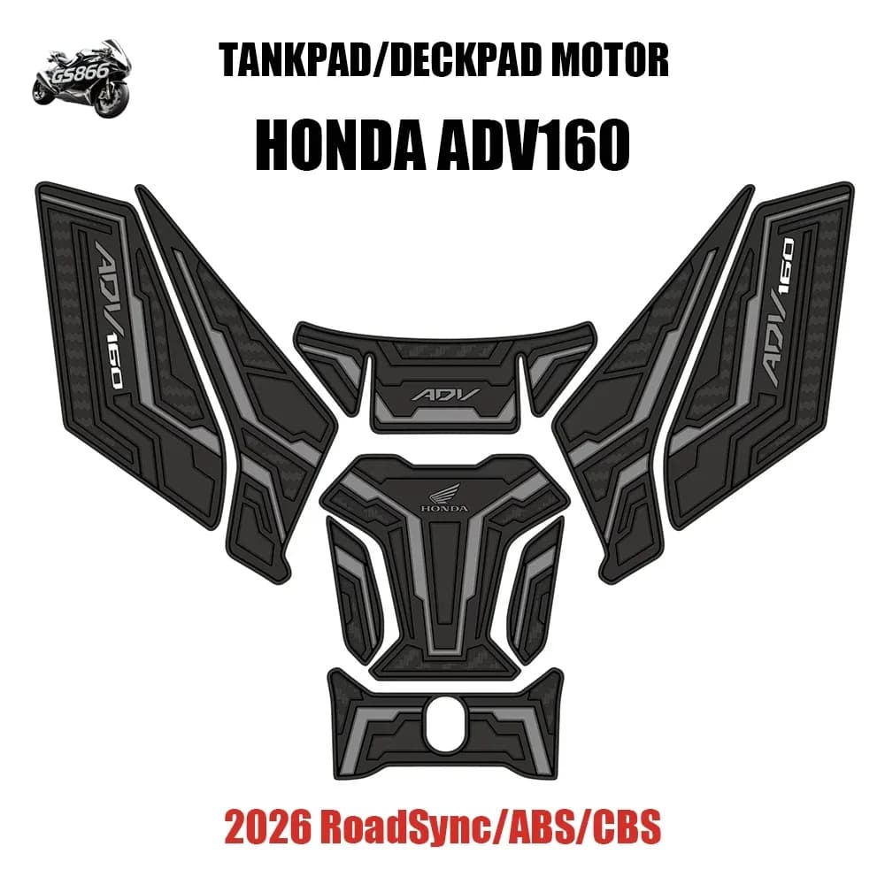 แผ่นยางกันรอยถังน้ำมัน Honda 2026 ADV 160 RoadSync แผ่นยางหนาคุณภาพสูง ลวดลายปั๊มนูน / อุปกรณ์เสริม
