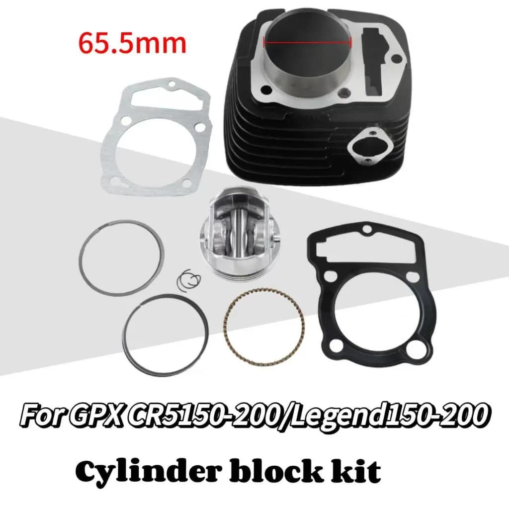ชุดเสื้อสูบพร้อมลูกสูบและปะเก็น ขนาด 65.5 มม. สำหรับ GPX CR5 150-200 / Legend 150-200 / DEMON 150GR
