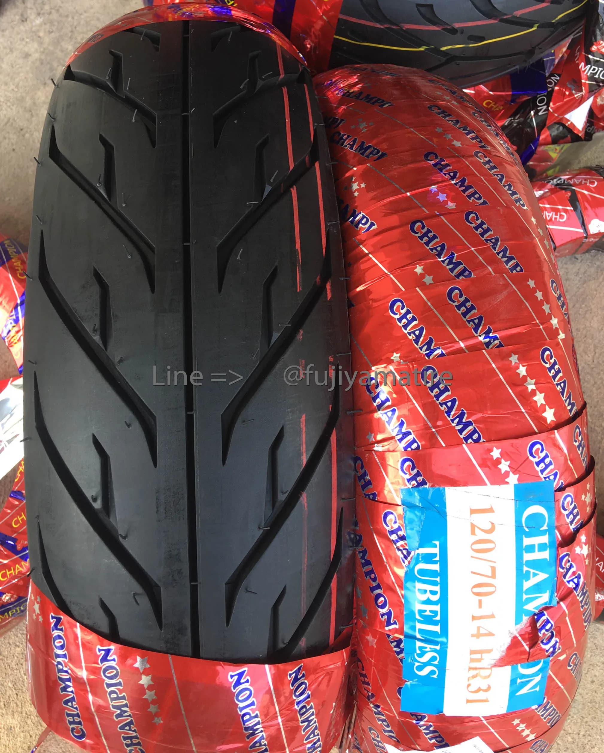 ยางนอก Champion สำหรับ GPX Demon 150 GR (ขนาด 120/70-14 และ 140/70-14)